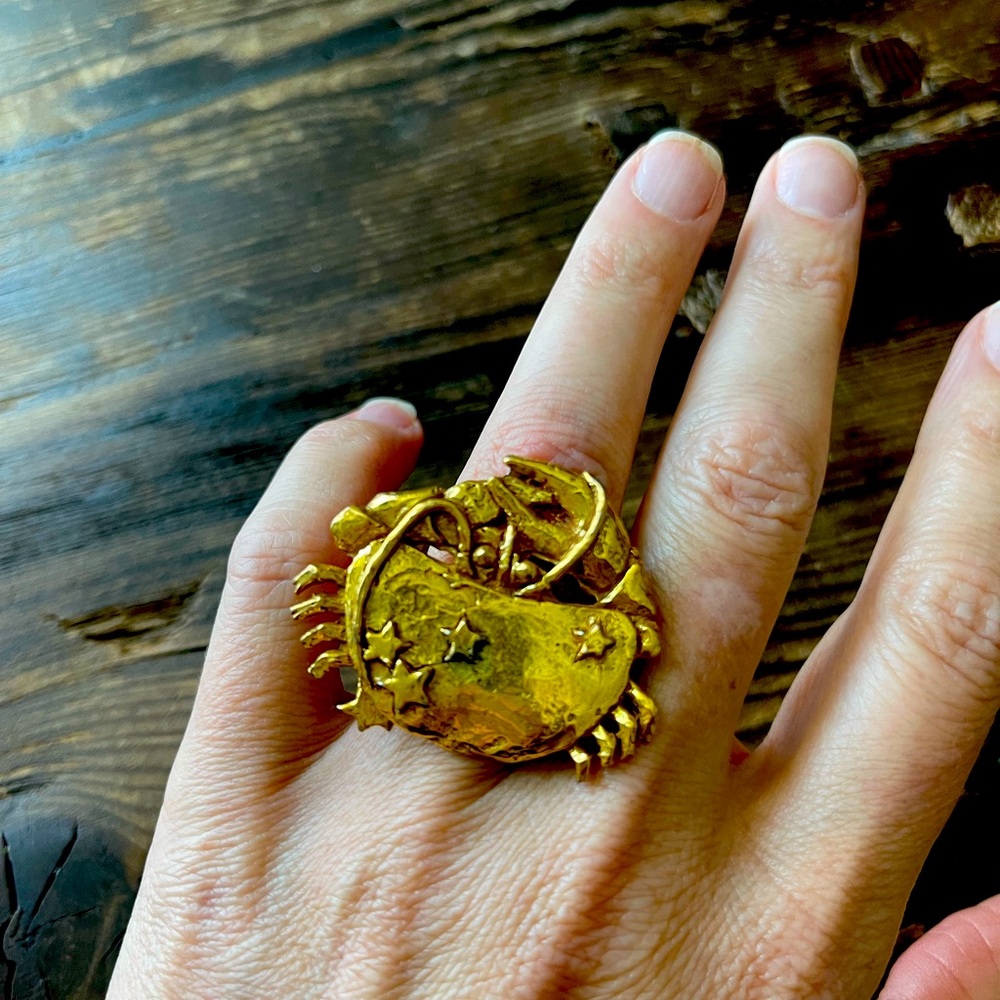 Cancer Crab Cocktail Ring